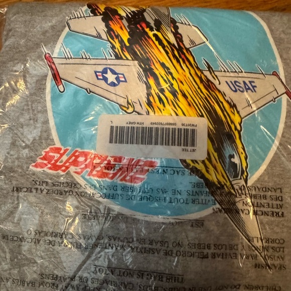 Supreme Jet Gray Tee sz L - Picture 2 of 2